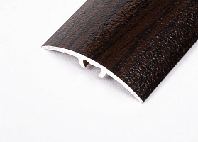 Порог (стык) Русский профиль  разноуровневый декорированный с дюб, 30*900 мм, Орех тёмный